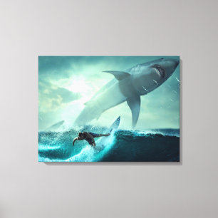 Toile Surf avec requins
