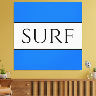 Toile SURF Bleu Nautique Bleu Blanc Bleu Bleu Été