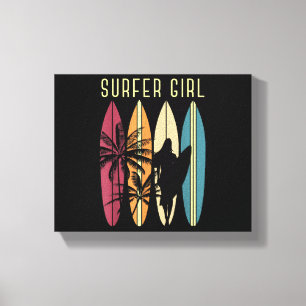 Toile Surfer Girl Surf Surf Femmes Filles Surf une fois