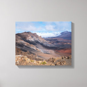 Toile surplombant le cratère de haleakala de la jante