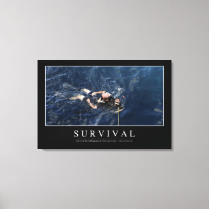 Toile Survie : Citation inspirée 1