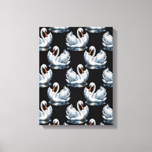 Toile Swan Birds Design Motif (Recto)