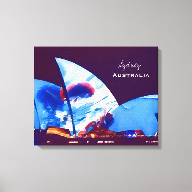 Toile Sydney Opera House coloré Australie (Recto)