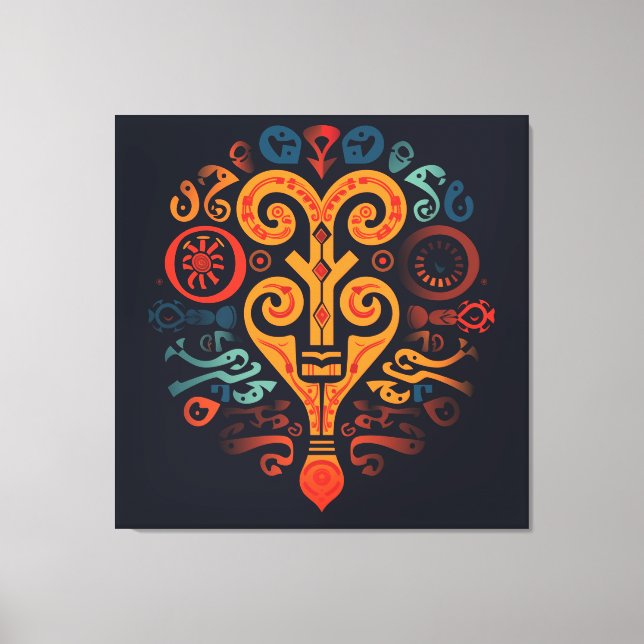 Toile Symbole Adinkra (Recto)