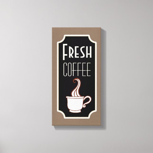 Toile Symbole d'art Retro Coffee Shop (Recto)