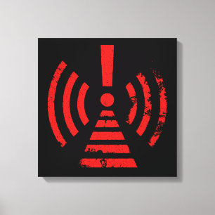 Toile Symbole d'avertissement de rétention d'énergie rét