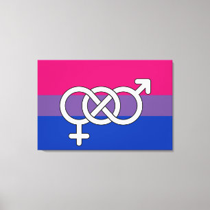 Toile Symbole de fierté bisexuel
