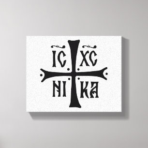 Toile symbole de la croix orthodoxe christianisme ICXCNI