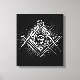 Toile Symbole de la Freemason des yeux d'Illuminati