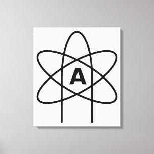 Toile Symbole de l'athéisme (Emblème d'Atom)