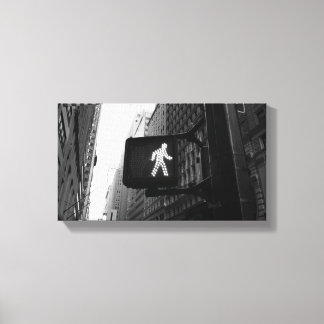 Toile Symbole de marche noir blanc de Manhattan New York