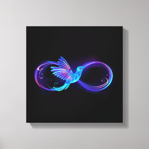 Toile Symbole de Neon Infinity par Glowing Hummingbird