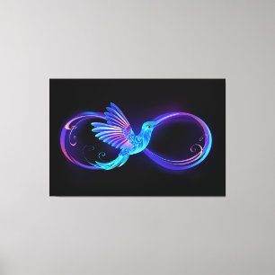 Toile Symbole de Neon Infinity par Glowing Hummingbird