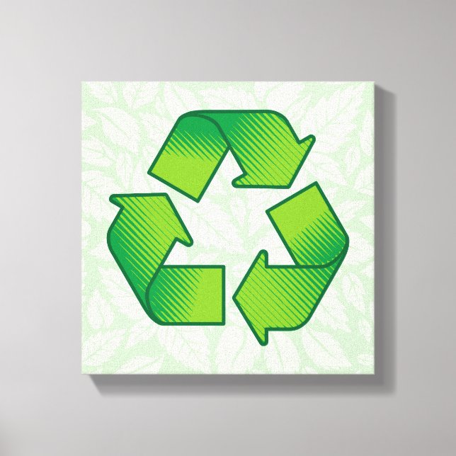 Toile Symbole de recyclage (Recto)