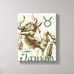 Toile Symbole de Taureau de signe de zodiaque