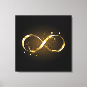 Toile Symbole d'infini doré