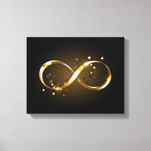 Toile Symbole d'infini doré