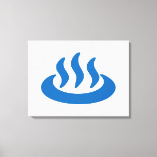 Toile Symbole japonais Onsen ♨ Hot Spring 温 泉