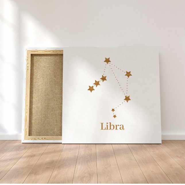 Toile Symbole moderne Zodiac Gold Libra | Air de l'éléme (Créateur téléchargé)