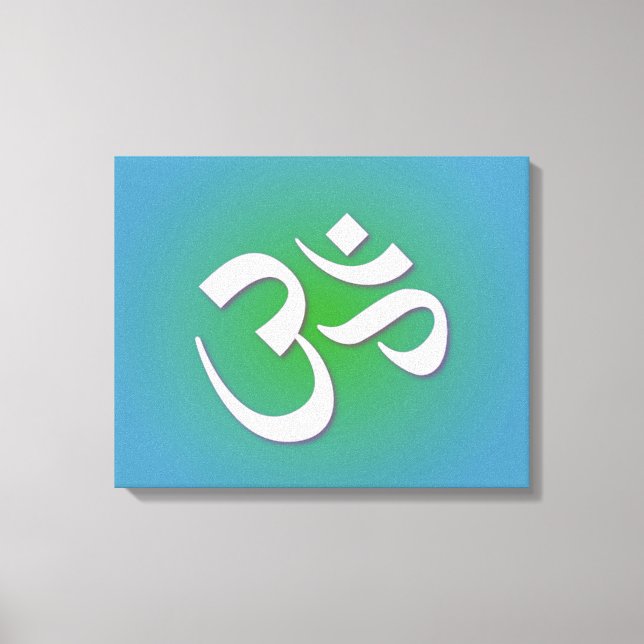 Toile Symbole Om vert (Recto)