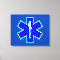 Symbole paramétrique étoile de vie EMS bleu