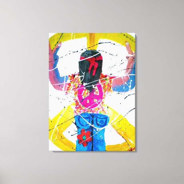 Toile SYMBOLE super DE LA PAIX Hippie (Recto)