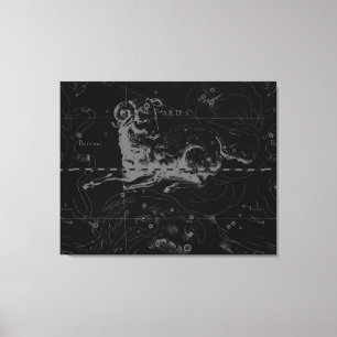 Toile SYMBOLE SYRIE vintage CONSTellation Hevelius 1690