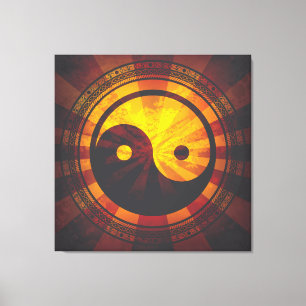 Toile SYMBOLE Vintage Yin Yang