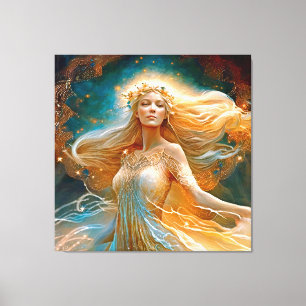 Toile Symbole Virgo Étoile Déesse, Être céleste, Zodiaqu