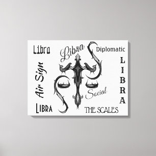 Toile SYMBOLE Zodiaque Libra