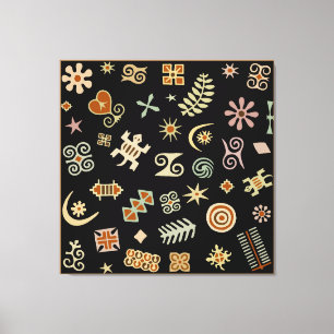 Toile Symboles Adinkra africains