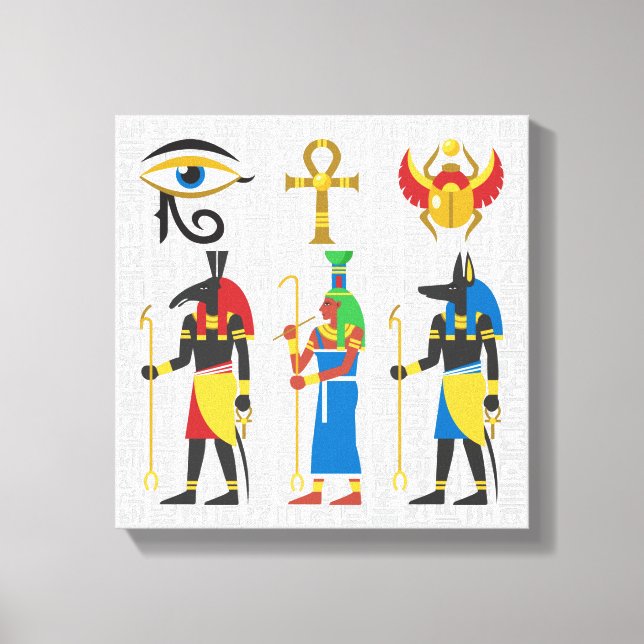 Toile Symboles égyptiens (Recto)