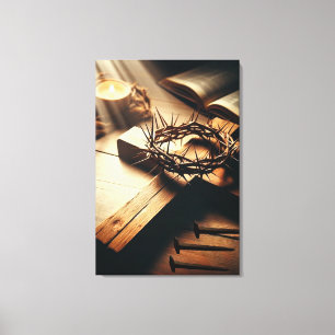 Toile Symboles sacrés de la Crucifixion