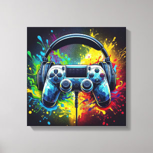 Toile Symphonie de Pixels et Sons Jeux Vidéo Vibrants