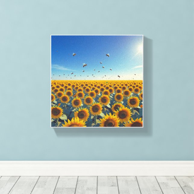 Toile Symphonie tournesol (Insitu (Plancher de Bois))