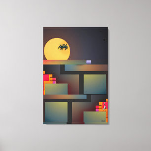 Toile Synthwave Neuralité Moderniste II