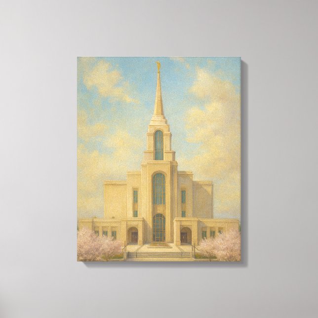Toile Syracuse Utah Temple Painting™ LDS Wall Art Canvas (Recto)