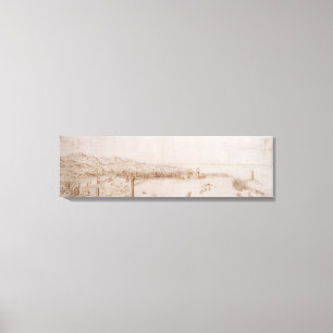 Toile T31454 une vue panoramique de Livourne (stylo et