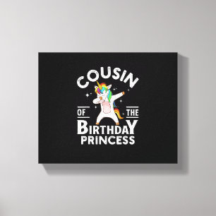 Toile T-Shi Fille Licorne Princesse D'anniversaire Cousi