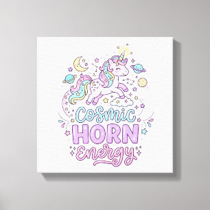 Toile T-shirt graphique pastel mignon énergie corne cosm