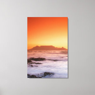 Toile Table Mountain au coucher du soleil, Bloubergstran