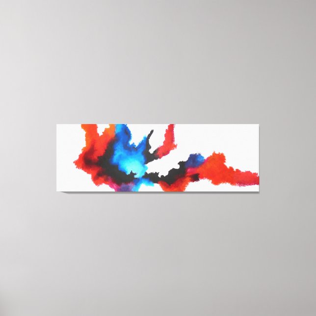 Toile Tableau Abstrait Expressionniste Noir Et Blanc (Recto)