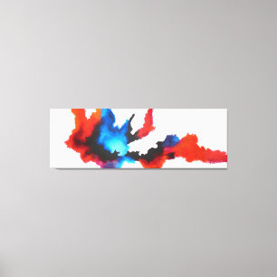 Toile Tableau Abstrait Expressionniste Noir Et Blanc