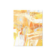 Tableau Abstrait Jaune Orange