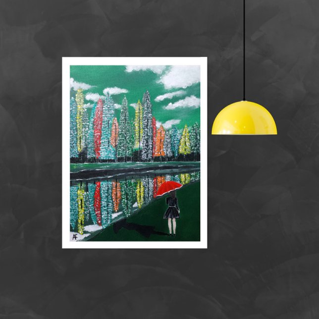 Toile Tableau de réflexion d'automne par Alfred Fox (Not Actual Size)