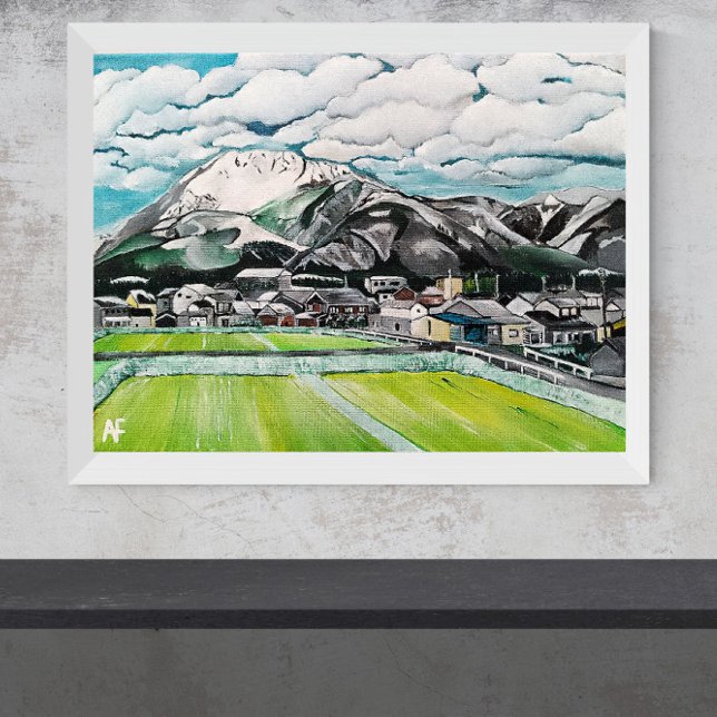 Toile Tableau du Mont Fuji par Alfred Fox (Not Actual Size)