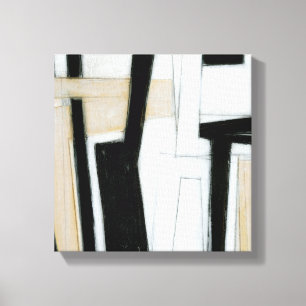 Toile Tableau noir et blanc Abstrait