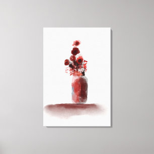 Toile Tableau Vase Fleurs Automnes