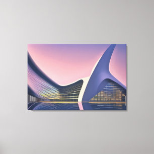 Toile Tableaux d'architecture futuriste