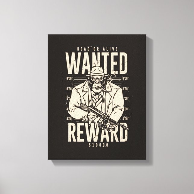 Toile Tableaux mafieux Recherchés ou vivants (Recto)